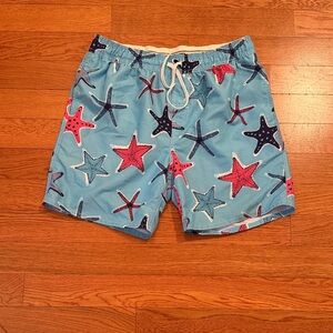 Wes and‎ Willy Starfish Patterned Swim Shorts - Size L